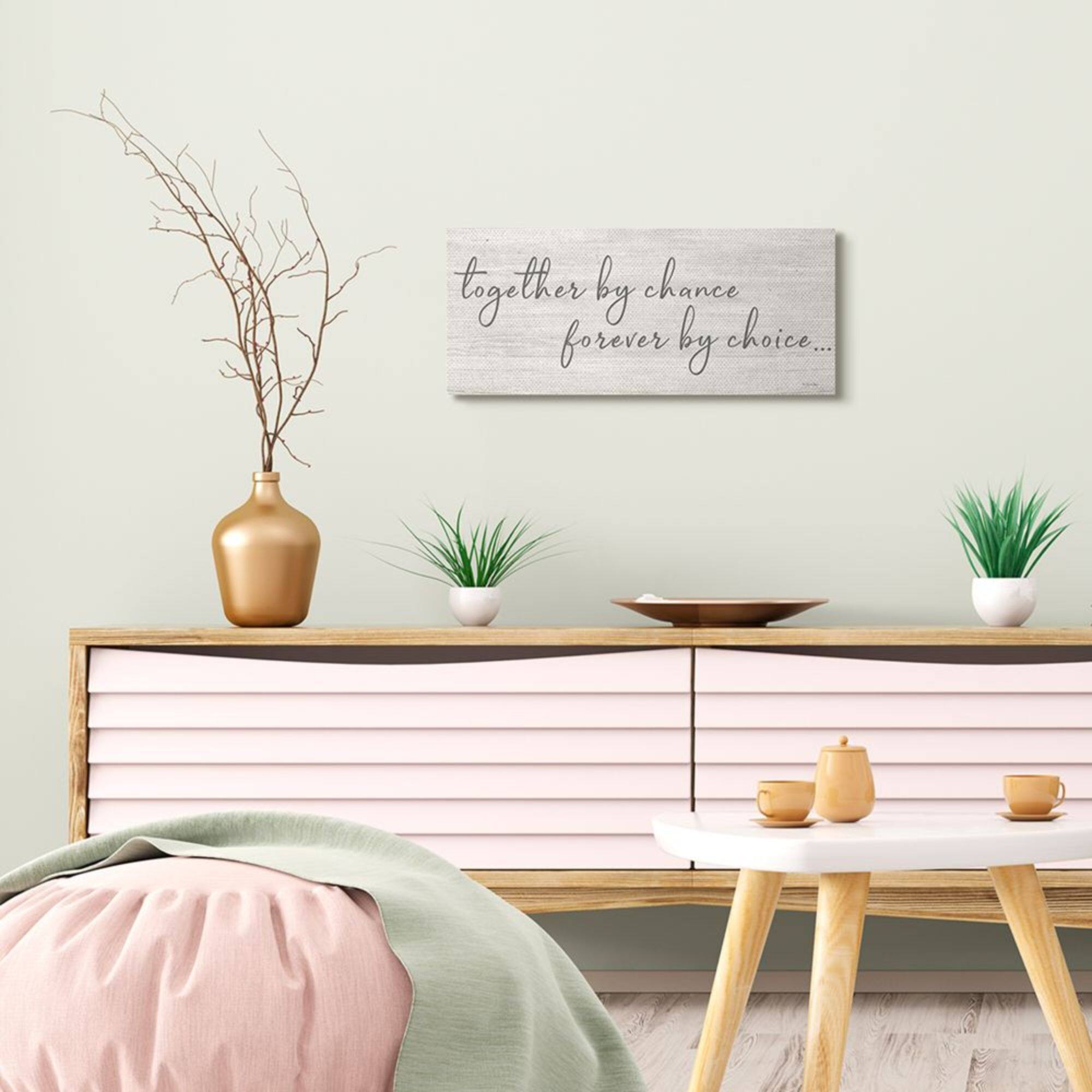 Stupell Industries Together By Chance Rustic Romantic Phrase Canvas Wall Art